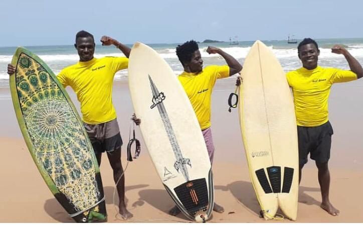 Surfing in Ghana