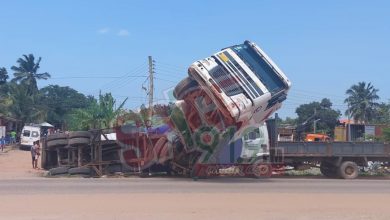 Photo of Fuel Tanker Overturns At Loading Point Near Effia