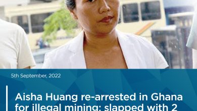 Photo of Deported Aisha Huang re-arrested in Ghana for illegal mining and slapped with 2 charges