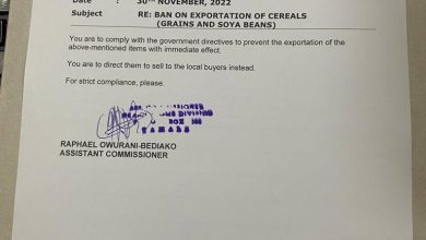 Photo of Enforce Ban On Grains, Soya beans Export- GRA to it Custom Division