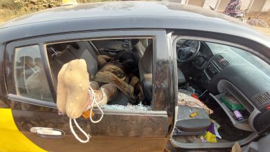 Photo of Taxi Driver Tied With Ropes killed in his Car at Manpong