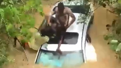 Photo of Car somersaults and falls into stream along Takoradi-Cape Coast highway