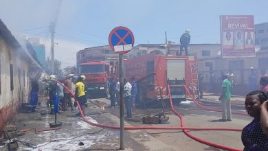 Photo of Fire Destroy Properties At PWD Quarters In Takoradi