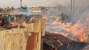 Photo of Fire ravages chain of mechanic shops at Asokwa in Kumasi