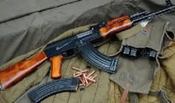 The Kasoa Divisional Police Command has detained two Nigerians for having an AK 47 assault rifle and 48 rounds of ammunition.