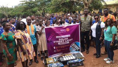 Photo of Rotary Club of Takoradi-Anaji launch solar street light project at Assakae-Whindo Methodist school