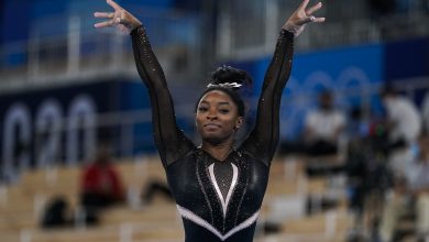 Photo of Simone Biles wins record eighth US all-around title
