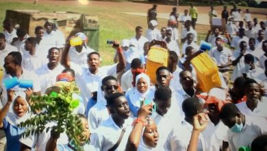 Photo of Tamale VETCo students peacefully protest to demand improved welfare