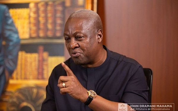 John Mahama, has pledged to eliminate free fuel and other non-essential benefits for government officials if elected president.