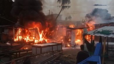 Photo of Massive fire destroys wooden structures at circle ECOMOG in Accra