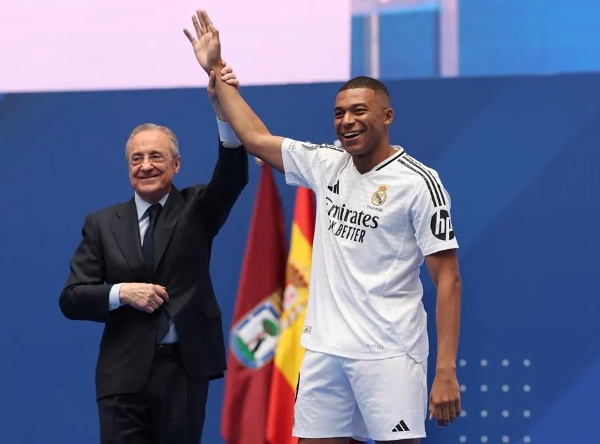 Real Madrid has officially introduced Kylian Mbappe as their newest signing in a grand ceremony at the iconic Santiago Bernabeu stadium.