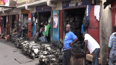 Photo of Abossey Okai spare parts dealers in support of NDC’s fixed rate policy on imports