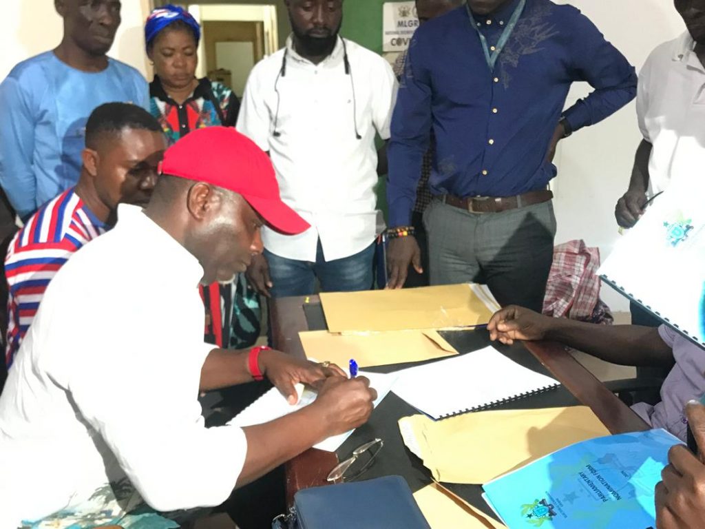 Charles Bissue, the NPP Parliamentary Candidate for Essikado-Ketan has officially submitted his nomination forms to the EC's office.