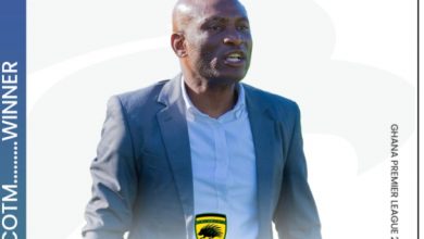 Photo of Narteh Ogum named GPL coach of the month