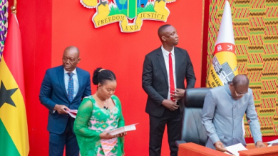 Photo of Ewurabena Aubynn sworn in as MP for Ablekuma North